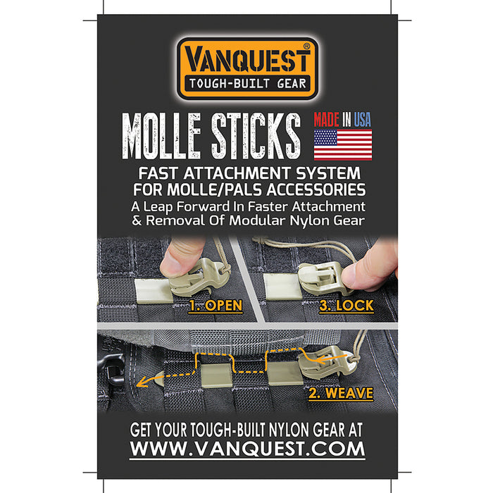 Vanquest 5" MOLLE Sticks 4 Pack (SELECT COLOR)