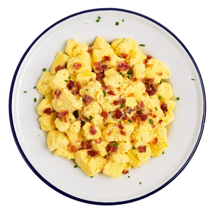 Mountain House- Scrambled Eggs with Bacon!! The Classic. MMMM!