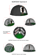 NorTent Gamme 6 - Winter Hot Tent for 6 People - Arctic Light