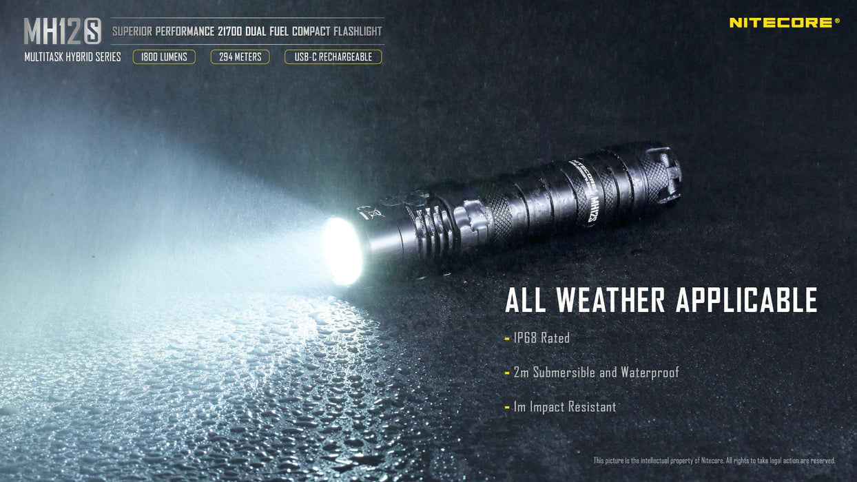 Nitecore MH12S Dual Fuel Compact Flashlight