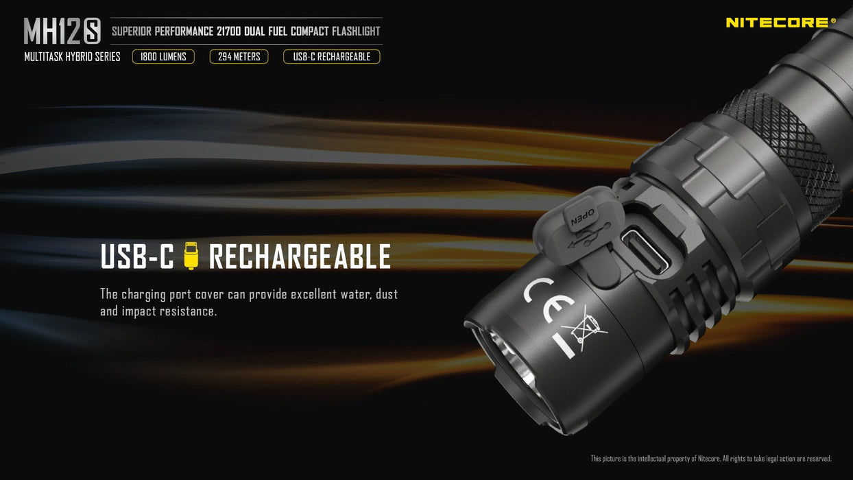 Nitecore MH12S Dual Fuel Compact Flashlight