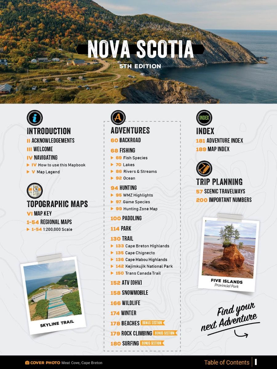Nova Scotia Backroad Mapbooks - 5th Edition | BRMB
