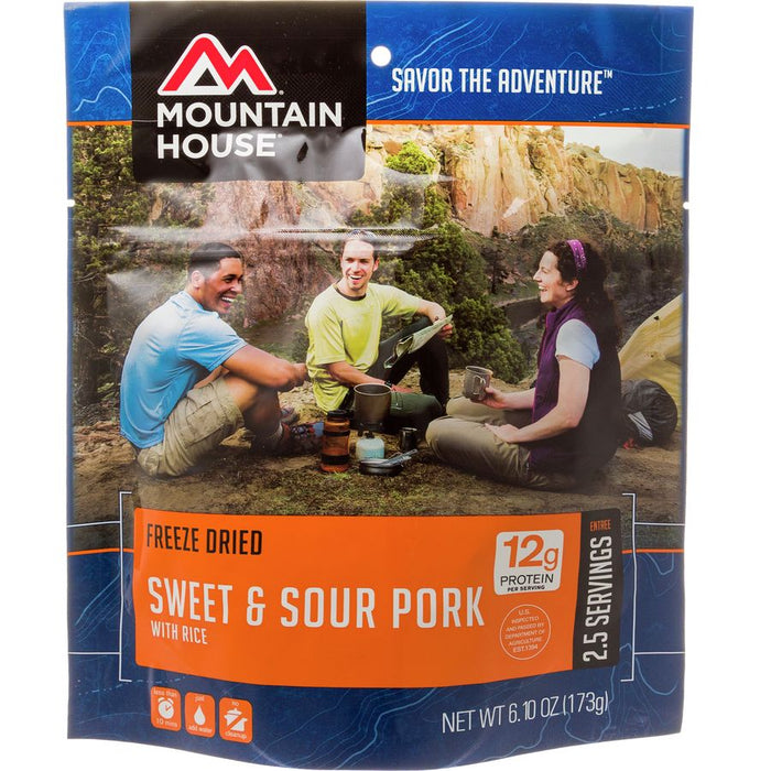 Mountain House - Sweet and Sour pork with Rice Freeze Dried package.