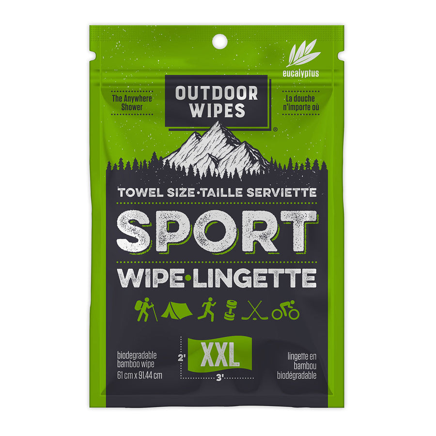 Outdoor Sport Wipes – XL & XXL Biodegradable Body Wipes
