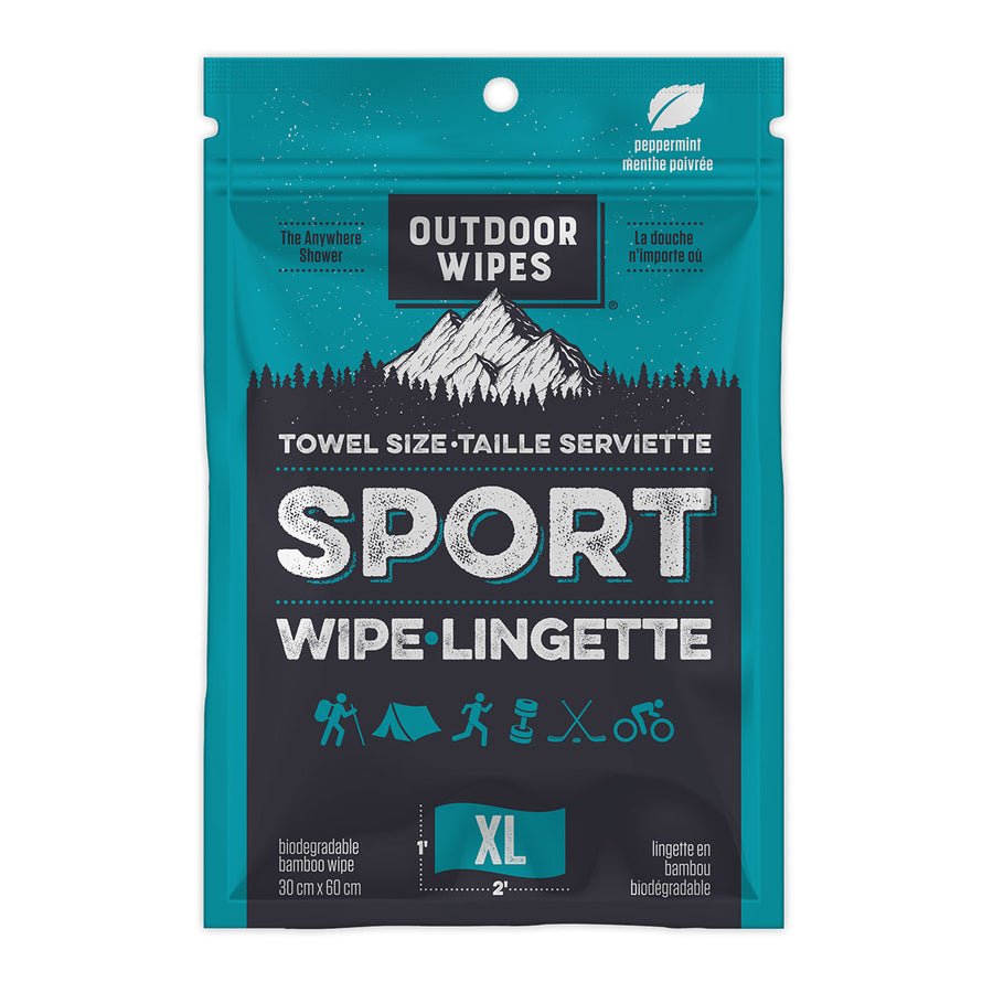 Outdoor Sport Wipes – XL & XXL Biodegradable Body Wipes