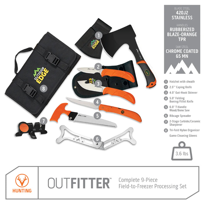 Outdoor Edge: Game Processing Tool Set The Outfitter Hunting Set