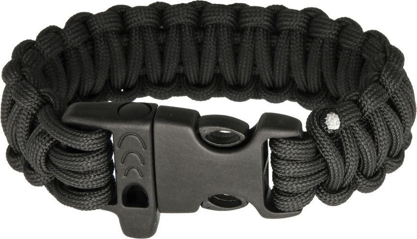 Combat Ready Black Paracord Survival Bracelet
