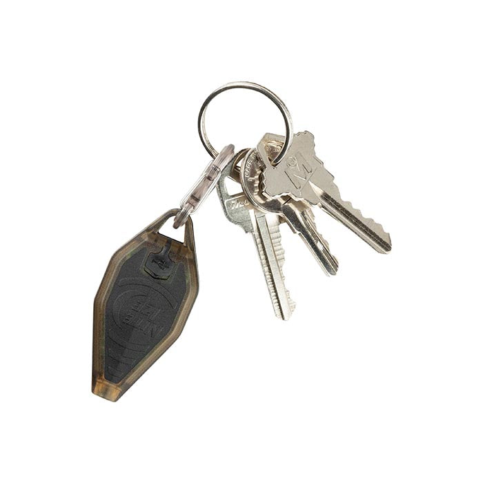 Nite Ize Radiant rechargeable key chain flashlight with keys.