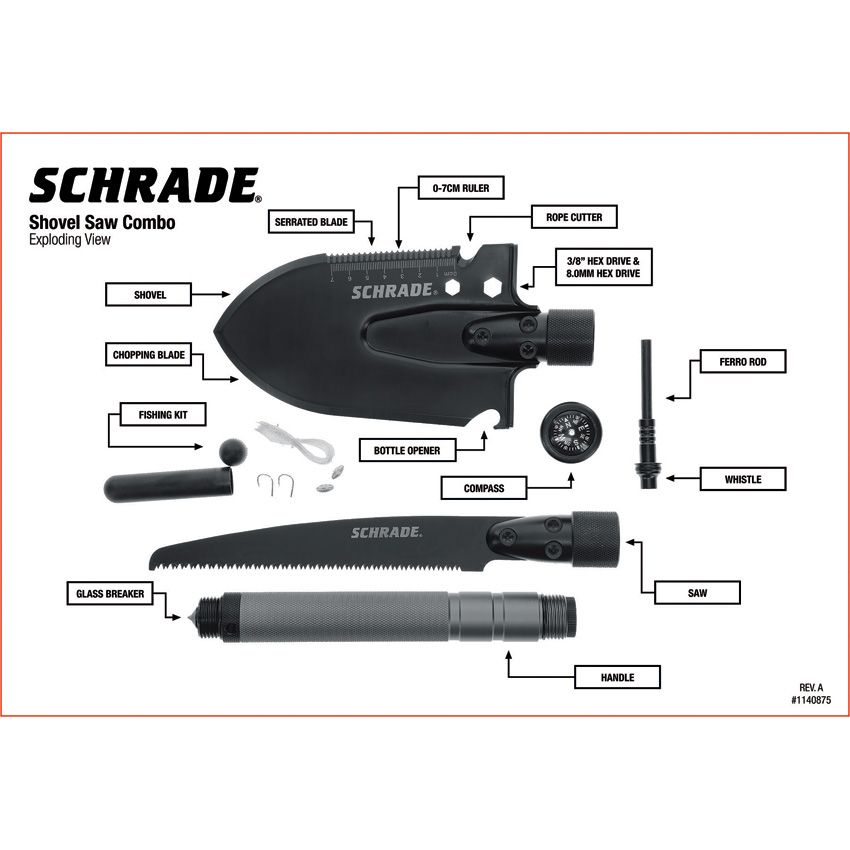 Schrade Frontier Shovel Saw Combo