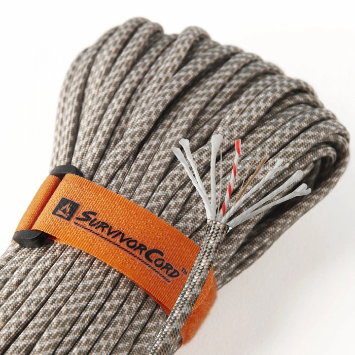 TITAN SurvivorCord (ACU GRAY) | 100 Feet | Patented Military Type III 550