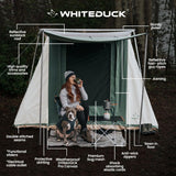 White Duck 7'x9' Prota Canvas Cabin Tent Deluxe