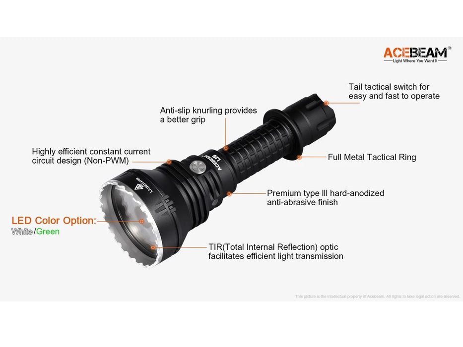 Acebeam L19 Longest Range Hunting Flashlight