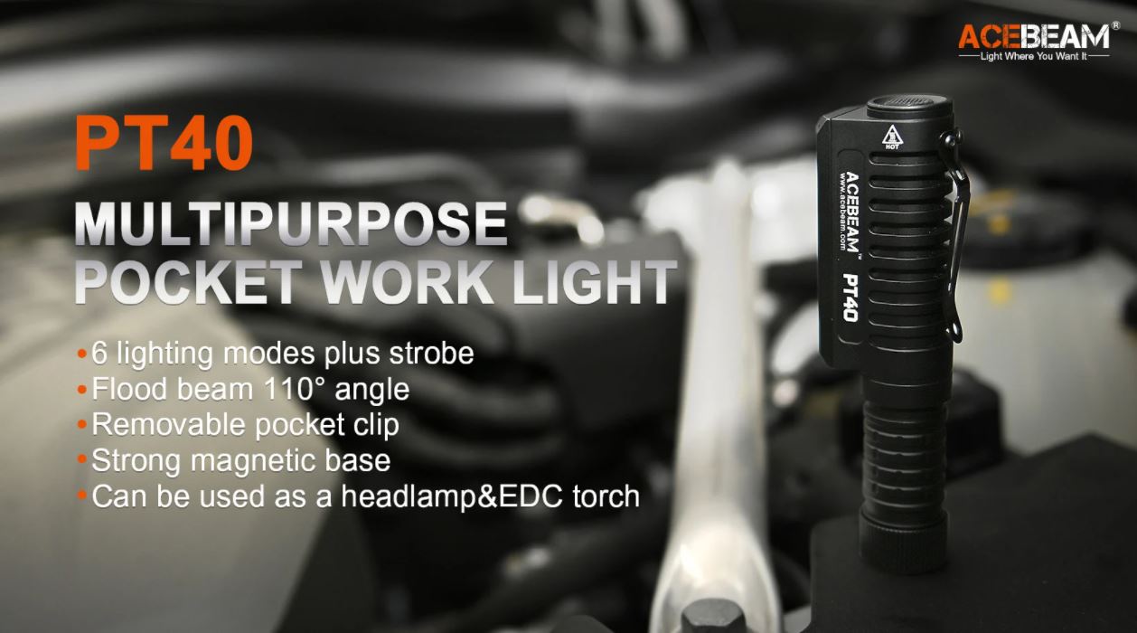 Acebeam PT40 Multipurpose Pocket Work Light