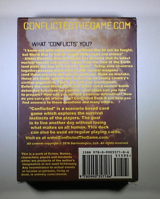 Conflicted Deck 6- Nuclear Fallout from The Survival Card Game series