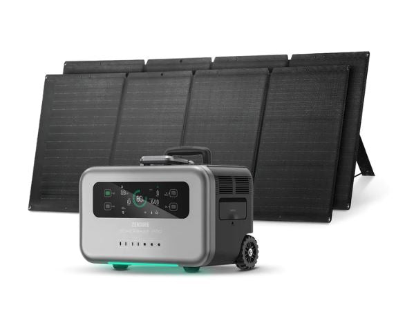 Zendure SuperBase Pro 1500 Portable Power Station with 2 Solar Panels