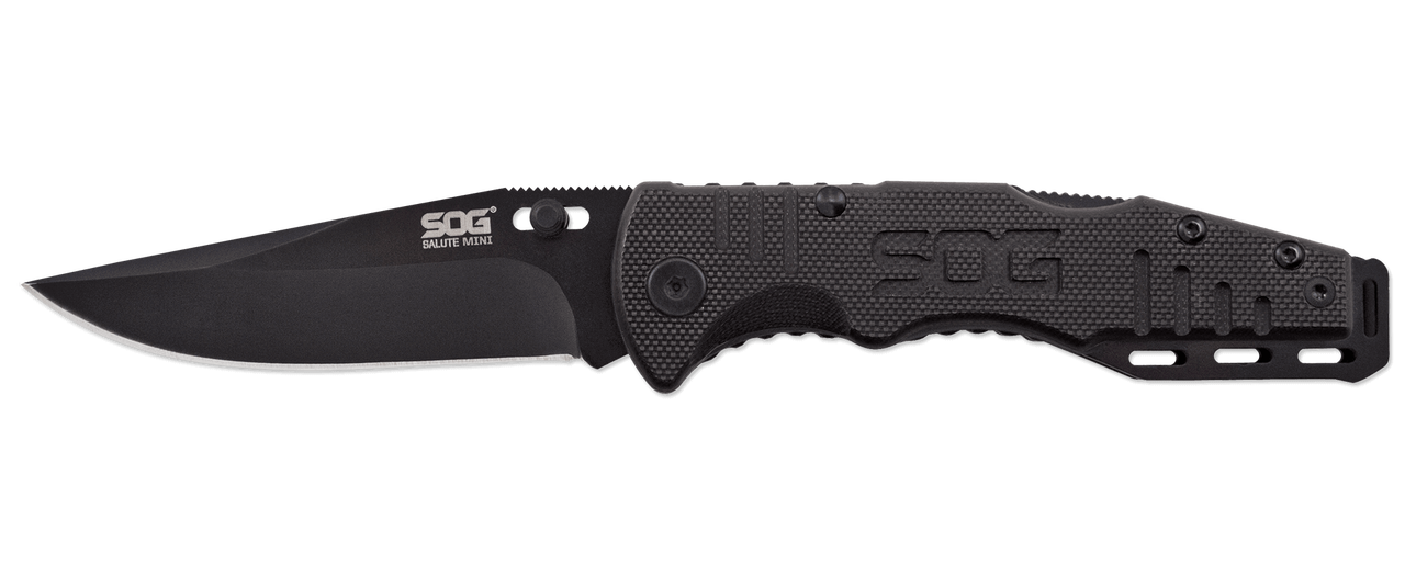 SOG Salute Mini Tactical Folding Knife- Black