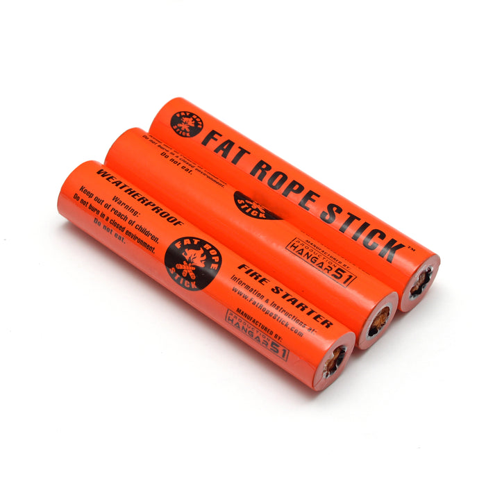 A bundle of 3 Fat Rope sticks with label 'Production Hangar 51'.
