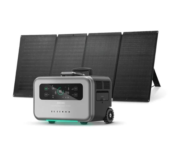 Zendure SuperBase Pro 1500 Portable Power Station with 1 Solar Panel