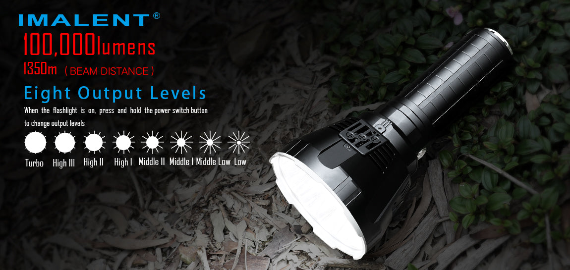 IMALENT MS18 100000 Lumens Super Bright Flashlight Rechargeable Torch  Searching