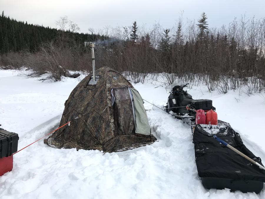 Russian Bear "UP-2-mini" Woodstove Tent with DOOR | 1-3 person