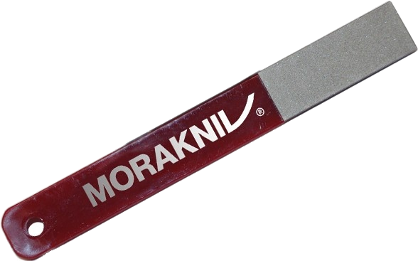 Morakniv Diamond Sharpener with a burgundy handle. The Morakniv logo is printed on the handle.