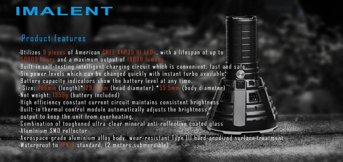 Imalent R90C NIGHT LEADER | MEGA-THROWER | 1 Mile+ Range | 20000 Lumens