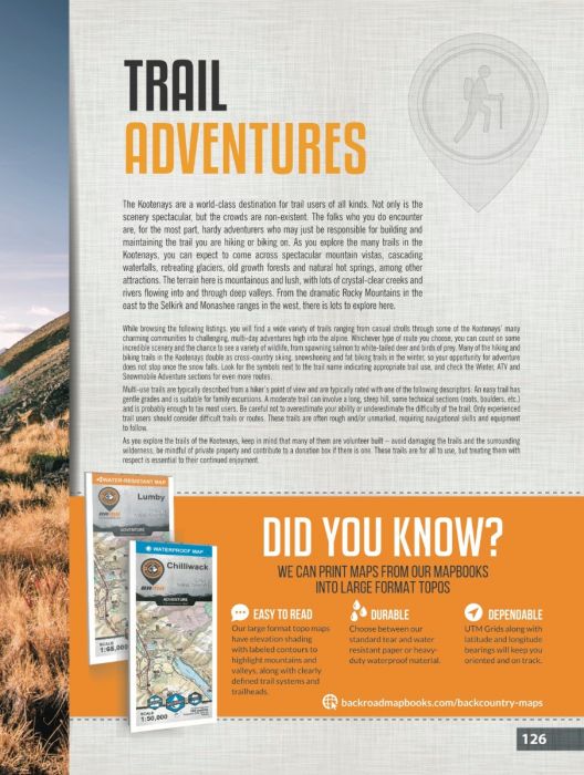 Kootenay Rockies BC Backroad Mapbooks- 8th Edition | BRMB