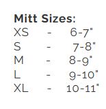 Fur Mitts size chart