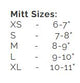 Fur Mitts size chart