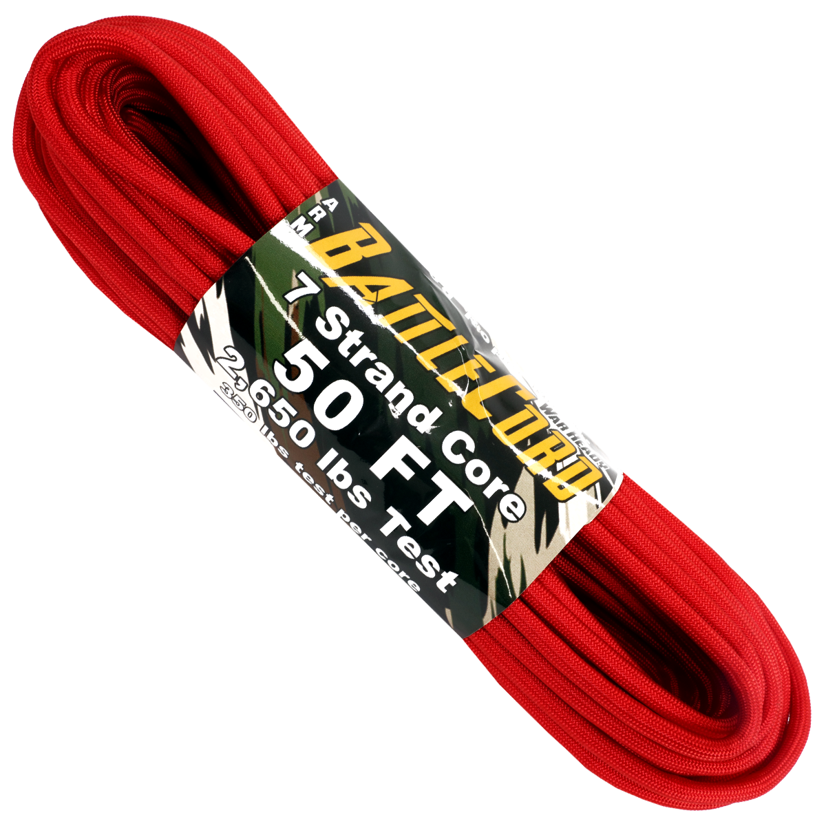 50 Feet of Red Color BattleCord paracord