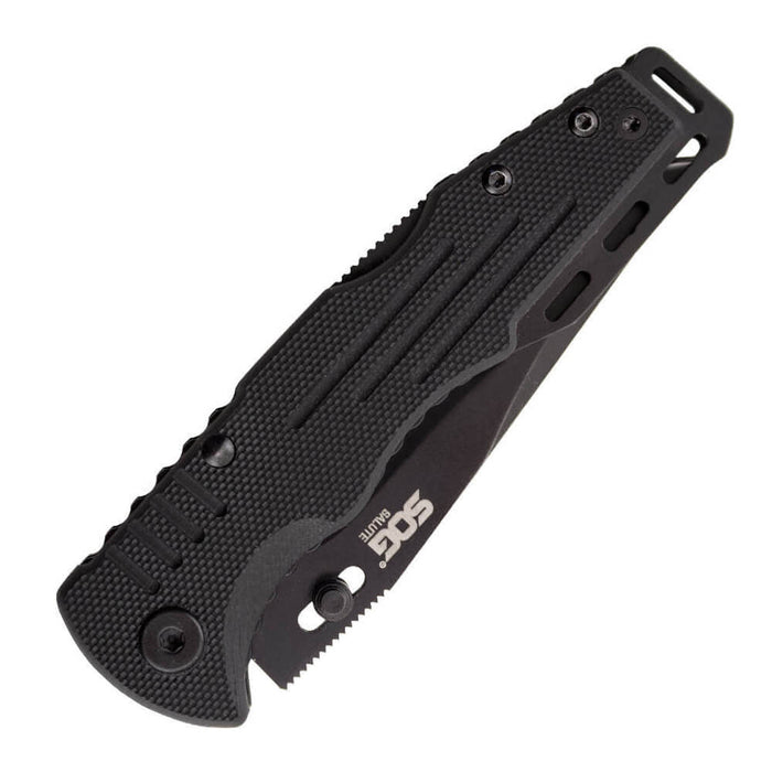 SOG Salute Mini Tactical Folding Knife- Black