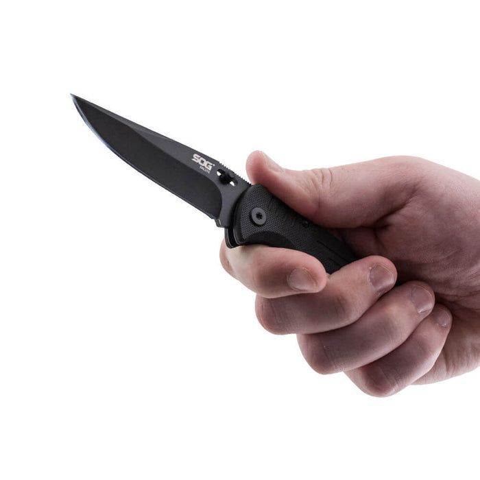 SOG Salute Mini Tactical Folding Knife- Black