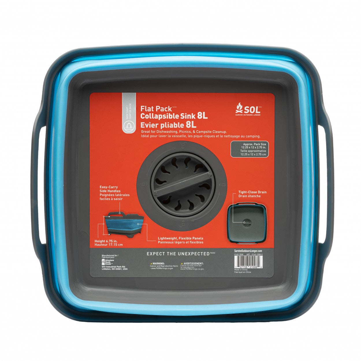 SOL Flat Pack Collapsible 8L Sink
