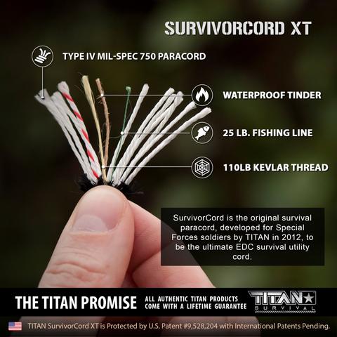 Titan SurvivorCord XT 100 FOOT - Coyote Brown