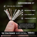 Titan SurvivorCord XT 100 FOOT - Coyote Brown