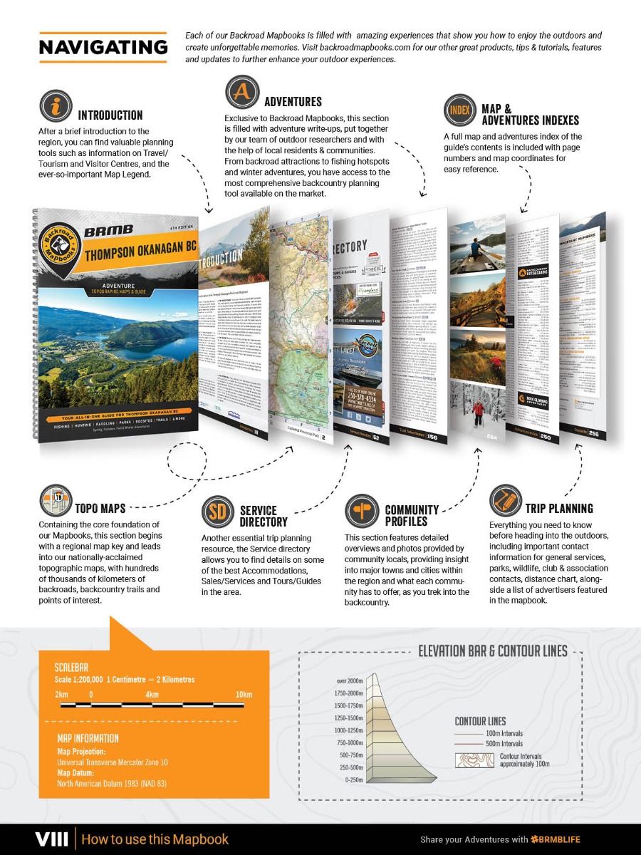 Thompson Okanagan BC Backroad Mapbooks - 6th Edition | BRMB