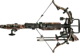 top down view of the assassin 420 TD re-curvecrossbow with 2 proflight premium arrows