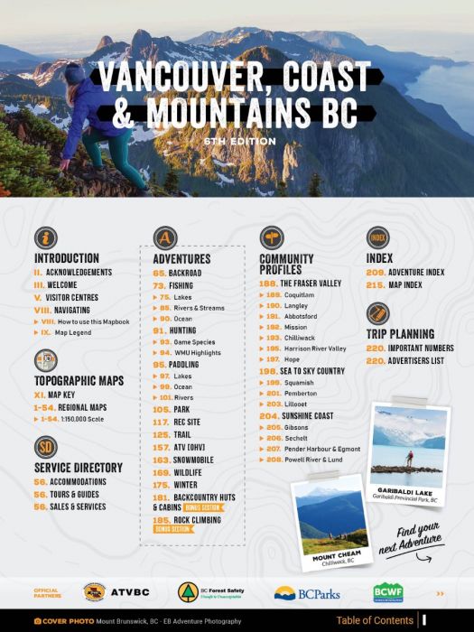 Vancouver Coast & Mountains BC Backroad Mapbooks- 6th Edition | BRMB