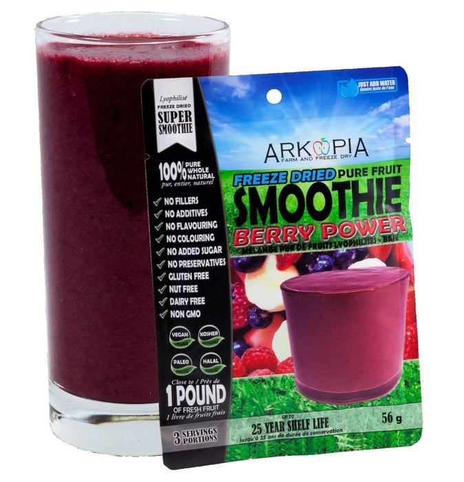 (12 PACK) Arkopia Freeze Dried Smoothies - 25 Year Shelf Life