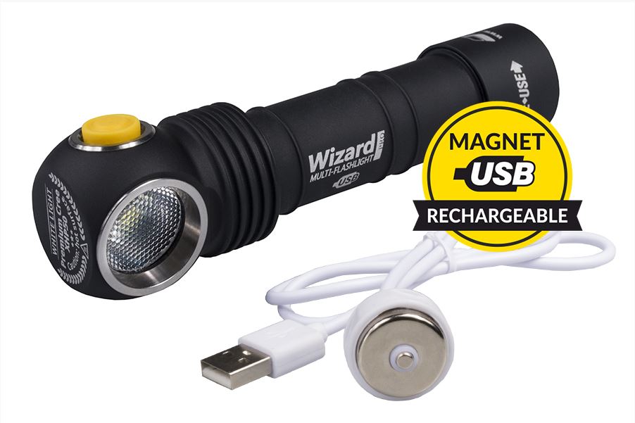 Armytek Wizard Pro Flashlight | Magnet USB + 18650 Battery