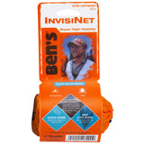 Front product view of Ben's Invisinet Super High-Visibility Head Net. Descriptions 'Protect yourself against mosquitoes and flies' 'Elastic Crown'and 'Drop Style Design.'